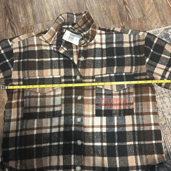 Stranger Things Plaid Flannel Shirt - Brown - Picture 7 of 7